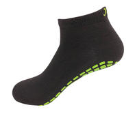 Black Trampoline Socks with Colored Grips